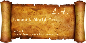Lampert Abelárd névjegykártya